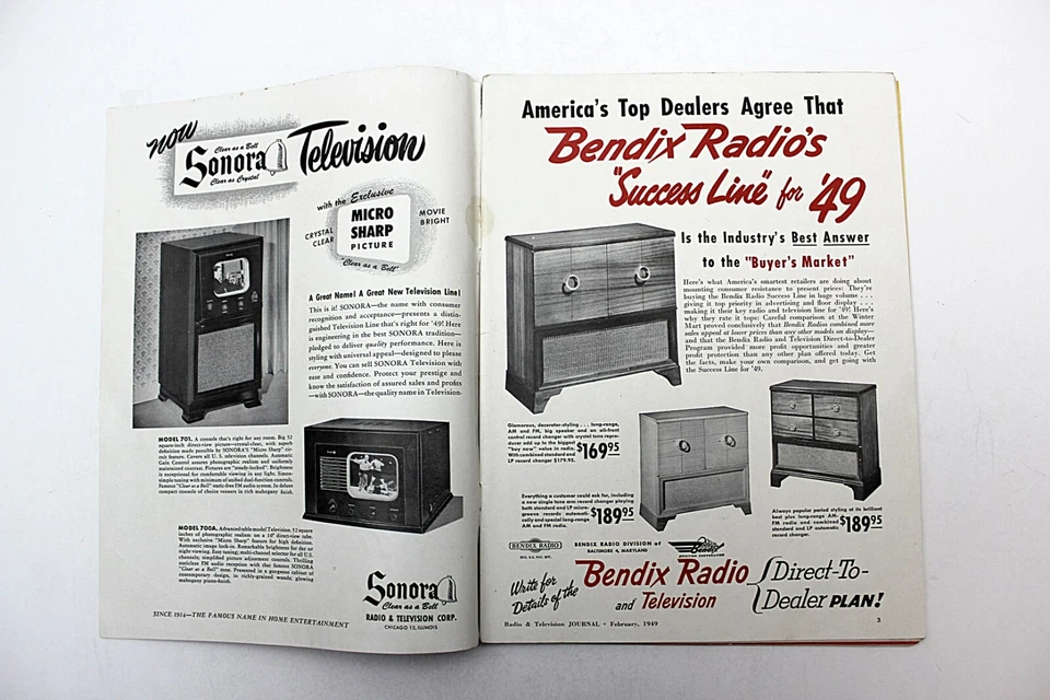 Radio & Appliance Journal Magazine February 1949 Electronics Ads TVs Radios + - Image 4 of 4