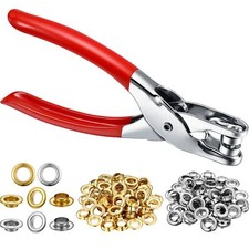 300Pcs Grommet Eyelet Pliers Tool Kit Fabric Leather Hole Eyelets  Punch Pliers