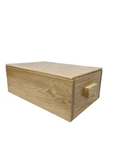 Pet Casket for Cats & Dogs – Wooden Oak Burial Pet Coffin Funeral (S/M/L)