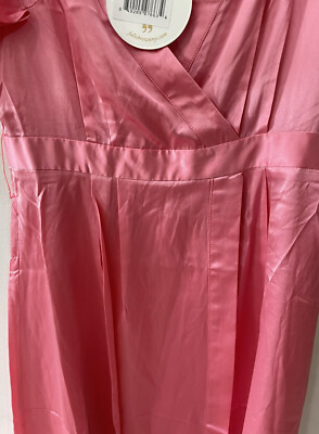 Julie Brown size XS peony pink faux silk wrap dress NWT