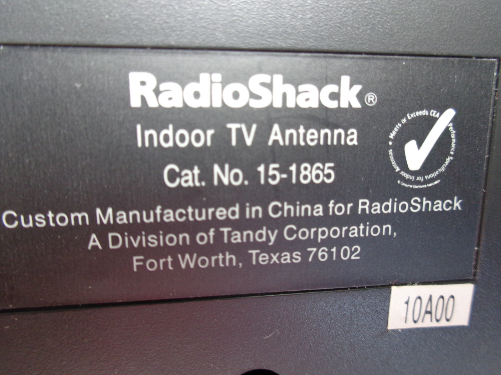 RADIO SHACK Indoor Antenna 151865 Top Of Set Mount VHF/UHF/FM eBay