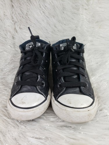 CONVERSE ALL STAR Chuck Taylor Black Leather Junior Size 1 Sneakers - 第 4/6 張圖片