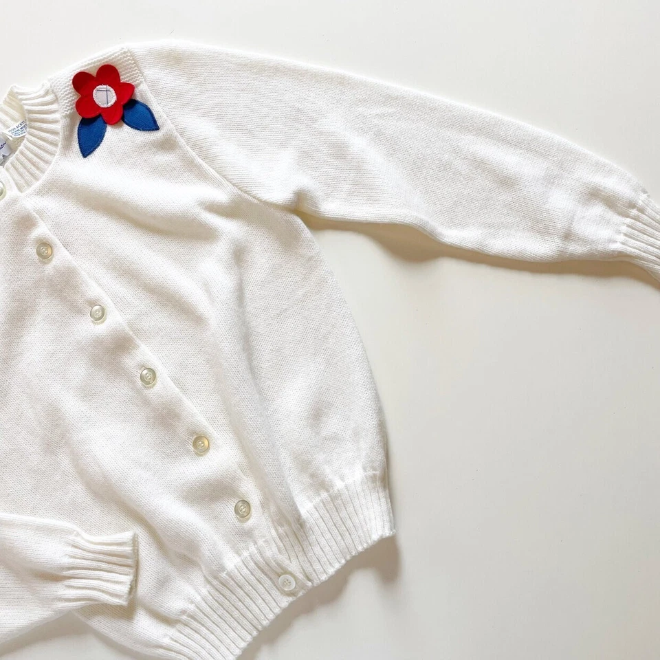 • Cárdigan Suéter Vintage Florence Eiseman Blanco • Talla 14 - Envío Gratis Foto 2 de 4