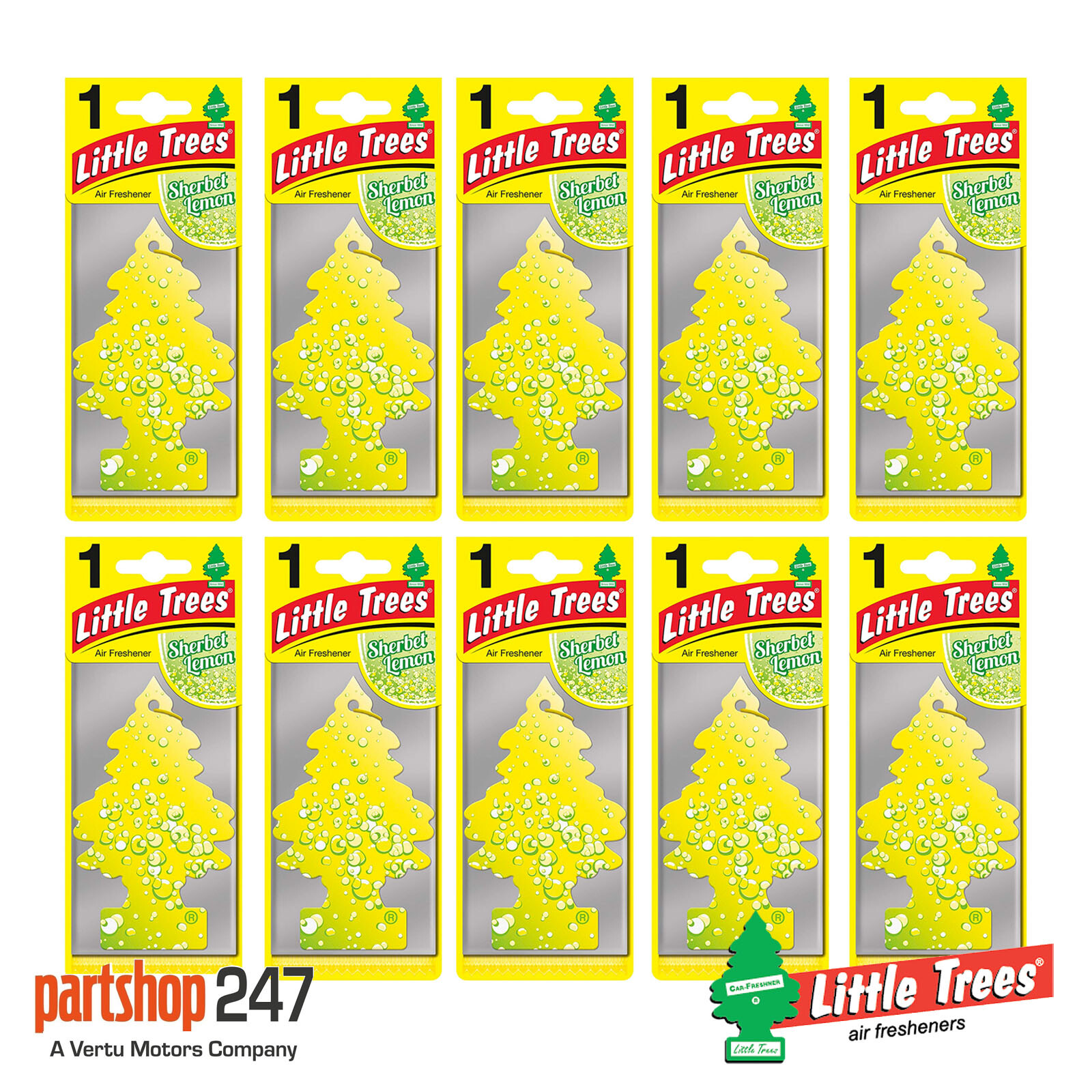 Sherbet Lemon 2D Air Freshener - Long Lasting Fragrance - Little Trees MTR0073 - Image 12