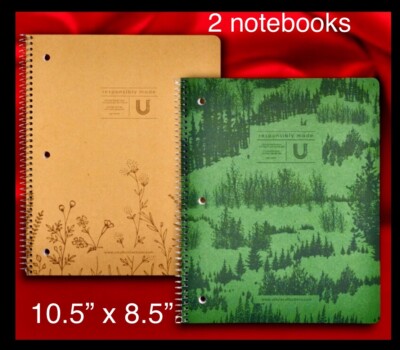 2 pack U Style Eco-Friendly 1 Subject Notebook Forest /woods Print ...