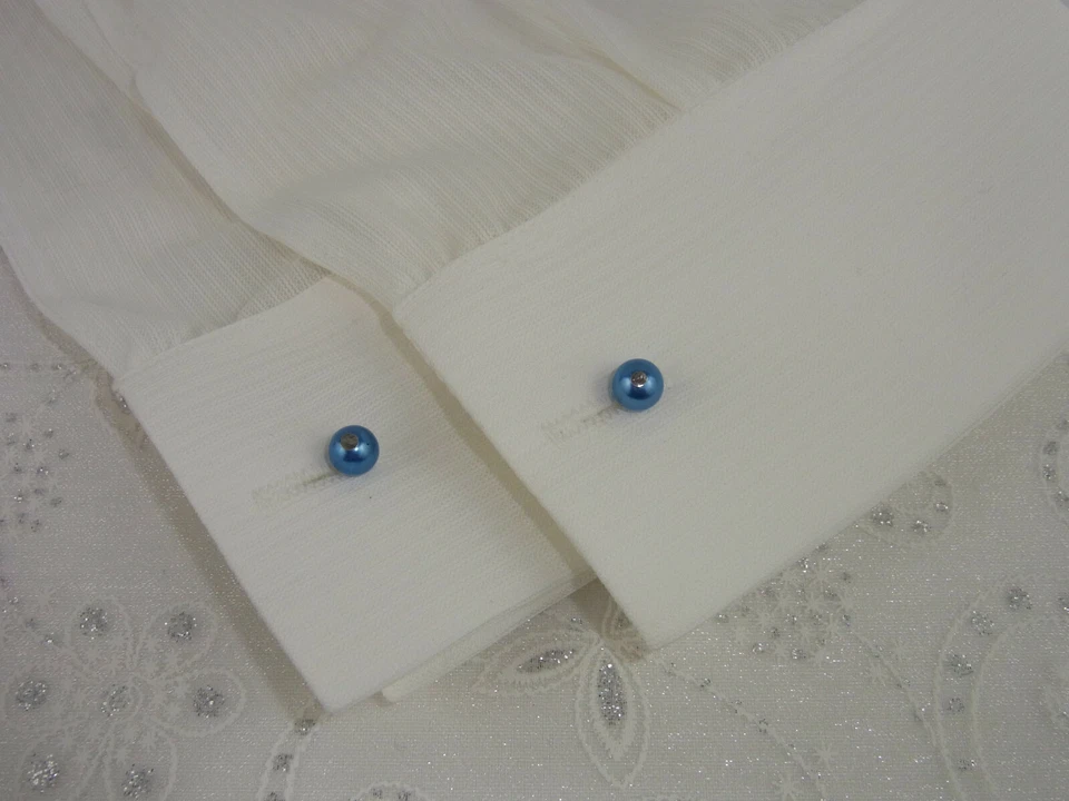 Manschettenknöpfe aus Glaswachsperlen (Cufflinks Perlen) Farbwahl - Bild 2 von 3