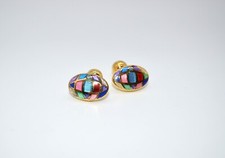 Duchamp London Men's Cufflinks , Golden-  multi-coloured designed, BRAND NEW