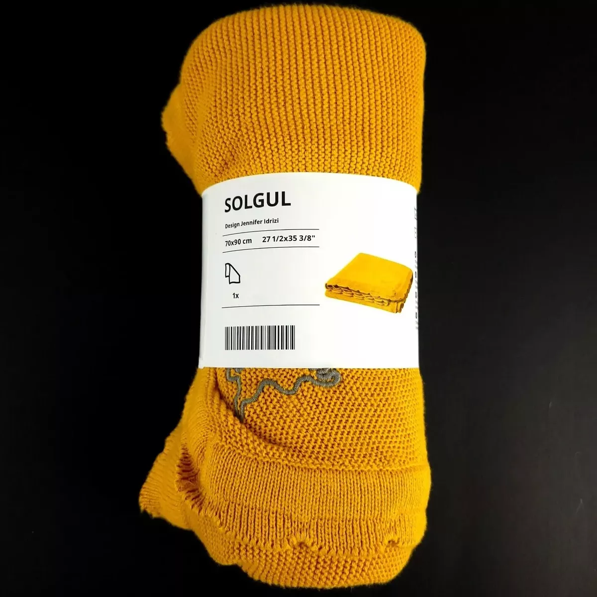 SOLGUL Baby Blanket Dark Yellow Soft Woven Smooth 100 Cotton 27