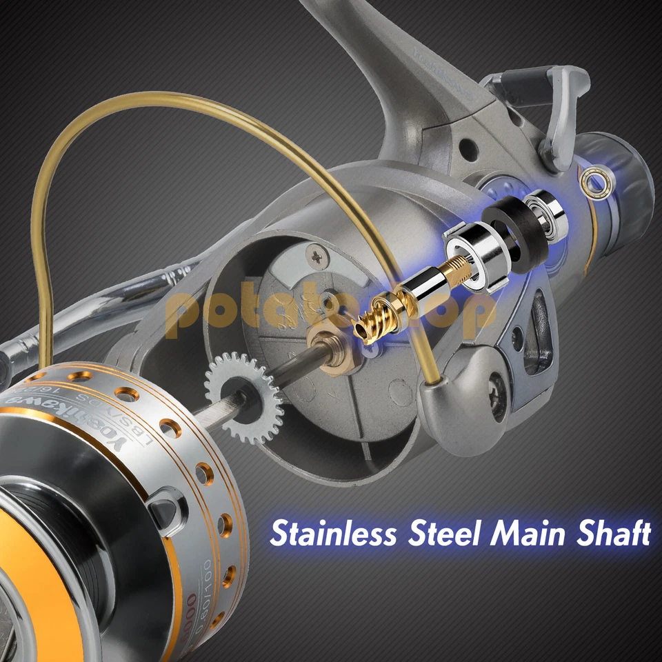 Carrete giratorio de pesca Yoshikawa 6000 alimentador de cebo salvavidas bagre de agua salada Foto 4 de 4