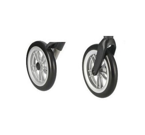 Russka Rollator Elan Plus – Mit Extra Weichen Komfort-Rädern, Höhenverstellbar, In Anthrazit/dunkelrot