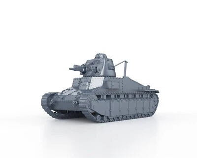 WARGAMEZONE WWII - FRENCH RENAULT CHAR D1 - 1/48 1/56 1/72 1/87 1/100 3D PRINTED