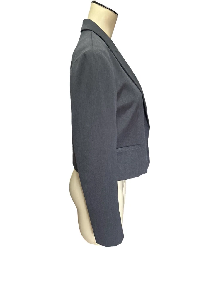 Blazer Silence & Noise Talla S Gris Manga Larga Frente Abierto Forrado Usado en Excelente Condición Foto 2 de 4