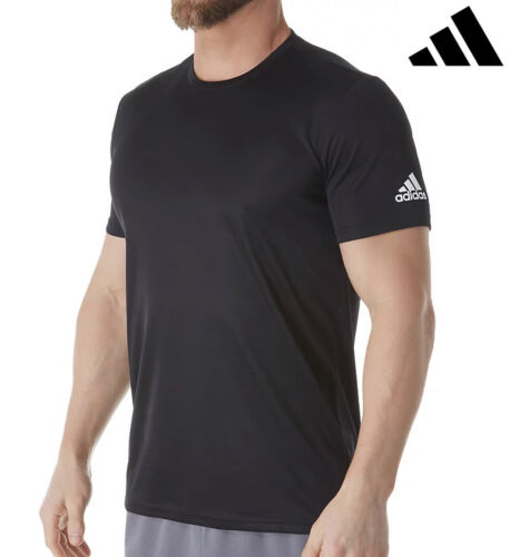 adidas Clima Tech Team Men Short Sleeve Gym Running Tee Large Black New in Pkg