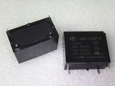 2pcs 4pins JQX-102F-P-12VDC 20A 250VAC Relays
