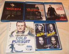 LOT of (5) Liam Neeson Action Movies BLU-RAY Thriller Taken 1+2 Cold Pursuit+