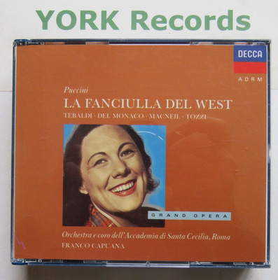 PUCCINI - La Fanciulla Del West CAPUANA / TEBALDI / MacNEIL - Ex 2 CD Set Decca