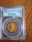 2007 W  $10 Gold eagle Coin Graded PCGS MS70.