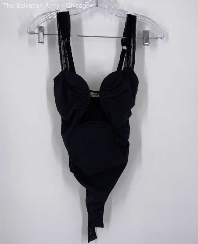 Free People Womens Black Adjustable Strap One-Piece Bodysuit Size XS