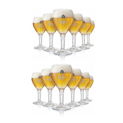 Leffe Set x12 33cl Glasses Mugs New Never Used For Beer Boxed
