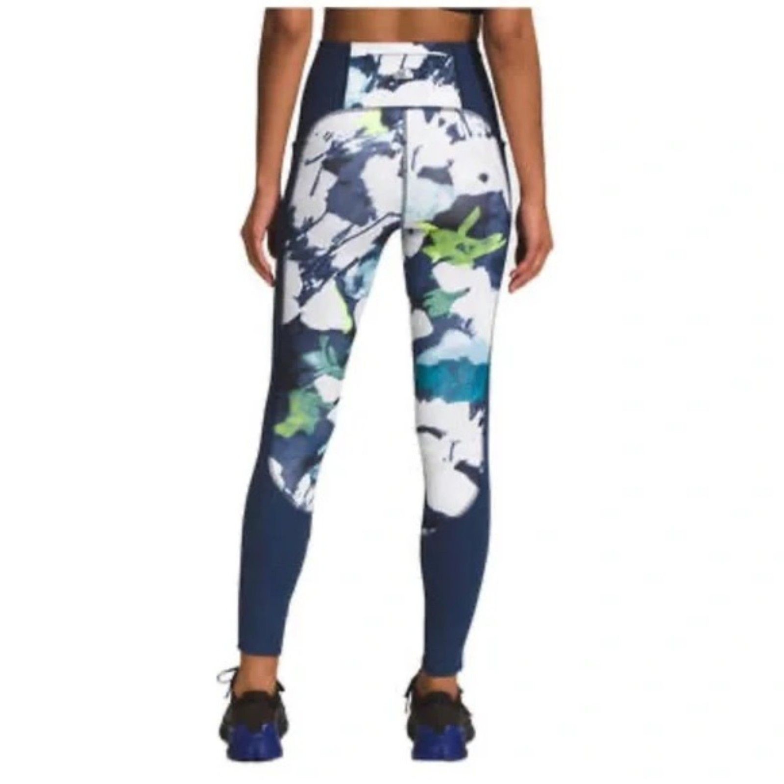 NEW The North Face Women's Abstract Watercolor Dune Sky Leggings in Blue Size M thumbnail 5