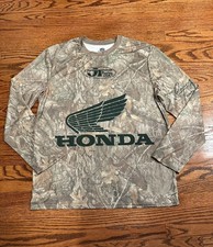 Honda JT Racing Shirt Mens Size Small Jersey Long Sleeve Mossy Camo Green NEW