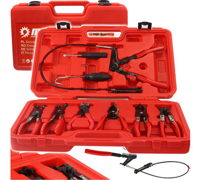 Schellenzangen Set 9tlg Schlauchschellen CLIC CLIC-R Zange Schlauch Motor 