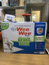 Indoor Outdoor Potty Training Pads - Grass Scented 100 Count for All Dog Sizes