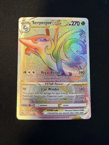 Serperior VSTAR 196/195 Pokemon TCG SWSH Silver Tempest - NM