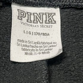 Victoria Secret Pink Women L Black Jogger Sweatpants Everyday Skinny Lounge Cozy