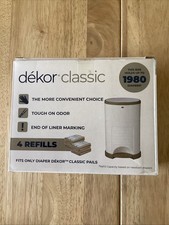 Dekor Classic Diaper Pail Liners 4 Refills Up To 1980 Diapers Biodegradable NIB