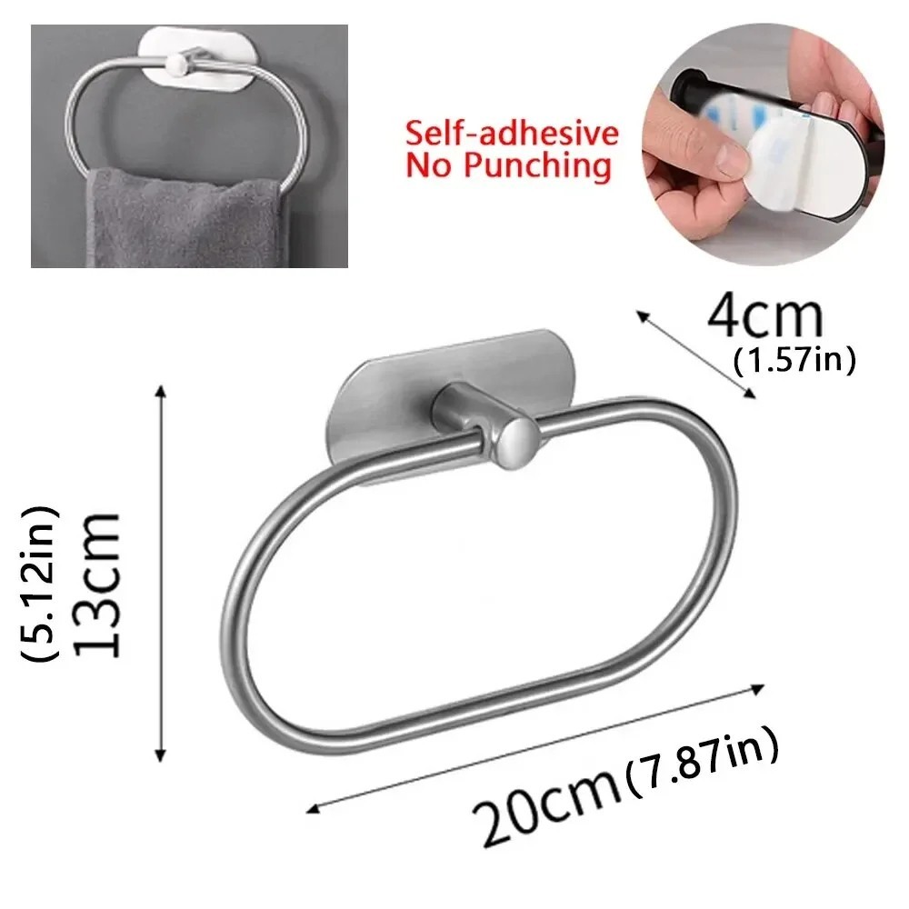 Ring Stainless Steel Wall Mount No Drill Holder