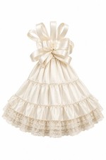Elegant White Satin Petticoat with Lace Trim