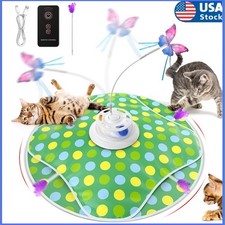 Cat Intelligent Interactive Toy,Rotation Cat Laser Toy,Hide Seek Moving Wand US