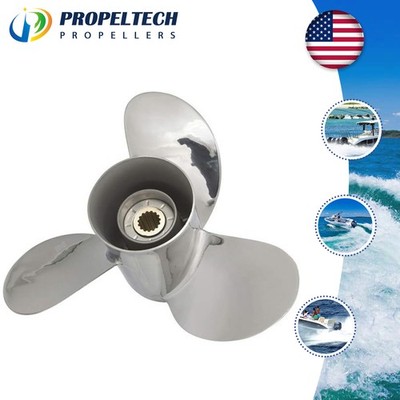 13 x 21 Stainless Steel Boat Propeller for Yamaha Engines 60-115HP 15 Spline, RH