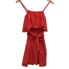 Faithfull The Brand Ruffled Linen Dress Size 6