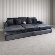 Luxury Grey Cinema Style Sofa – 278cm – Excellent – Thousands New – Collection 