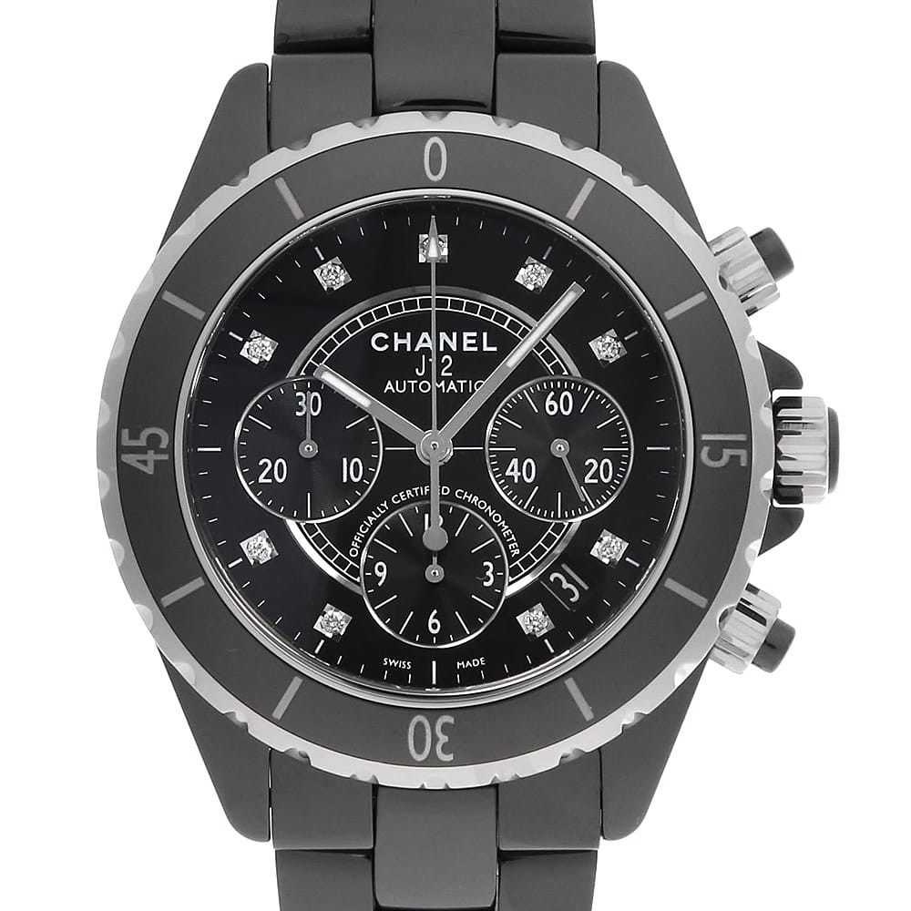Diamond 9P H2419 hand CHANEL Chronograph J12 second mens - vintagewatches.pk