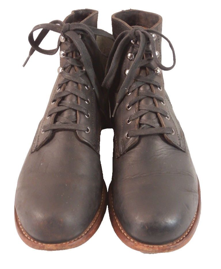 Wolverine Original 1000 Mile Boots Black Leather Plain Toe Size D