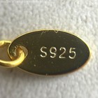 2 Piece 925 Yellow Gold Plated Glass Necklaces Lot 6.3g — photo 5