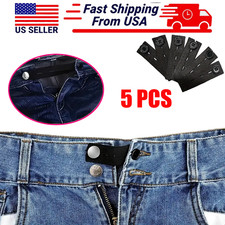 5Pcs Hook Button Waist Extender for Jeans Skirt Pants Khakis to US