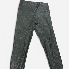 Aerie Chill. Play. Move. Ankle Leggings Dark Gray Abstract High Rise Size L