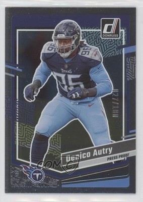 2023 Panini Donruss Press Proof Silver 27/100 Denico Autry #283 15v7