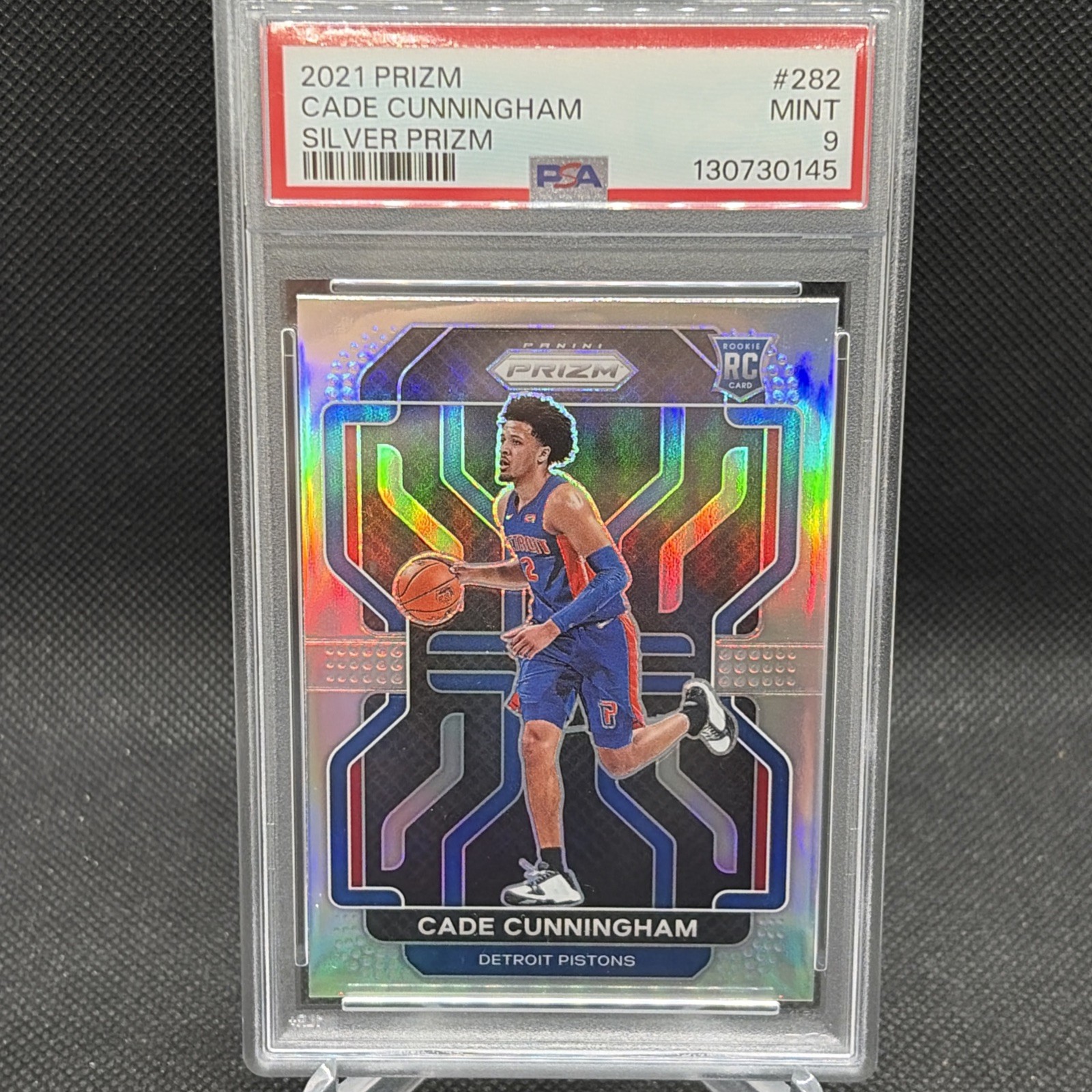 2021-22 Panini Prizm #282 Cade Cunningham SILVER PRIZM ROOKIE SP RC PSA 9!