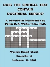 Does The Critical Text Contain Doctrinal Errors? (Paperback or Softback)