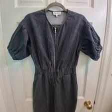 Melrose With Love Jumpsuit Denim Light Black Women's Size Small NEW 26" Inseam