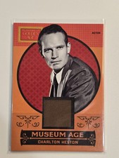2014 PANINI GOLDEN AGE Museum Relic Swatch Charlton Heston NO. 11 ACTOR 
