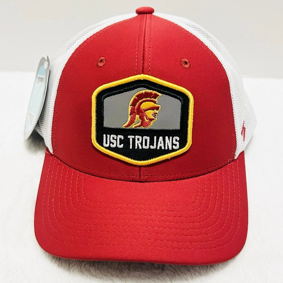 Zephyr USC Trojans Hexagon Patch Hat Cap Adjustable Snapback Red NCAA College - Image 2 of 4