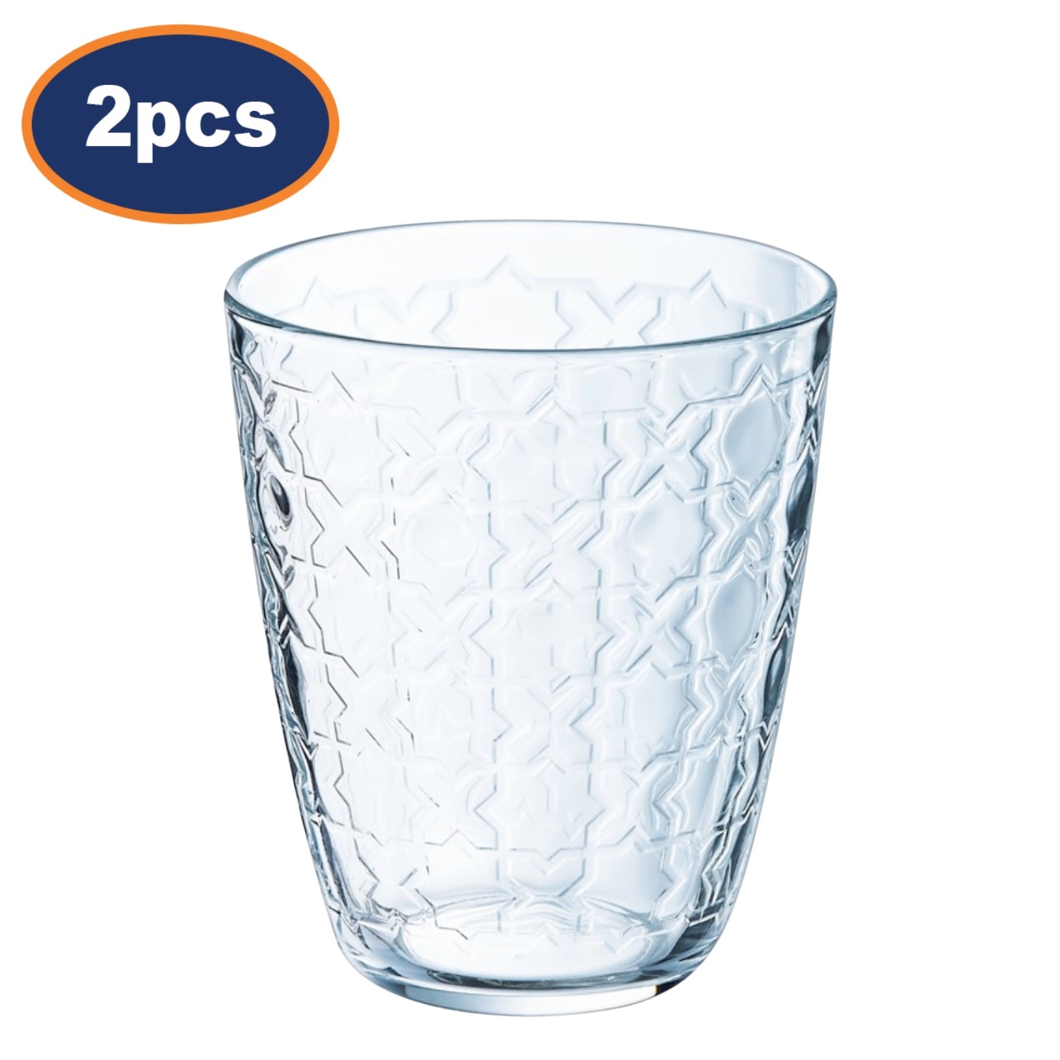 Luminarc Drinking Glass Tumbler Concepto Riad Clear Durable Drinkware 300ml 2Pcs