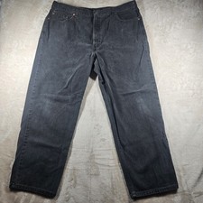 Levis 550 Relaxed Fit Black Jeans Men 40x32 VTG Made In USA Work Y2K Grunge