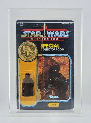 FREE CASE Vintage Star Wars JAWA Power Of The Force SEALED Kenner POTF AFA Ready - product listing photo